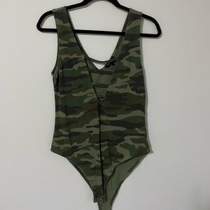 Army Print Bodysuit